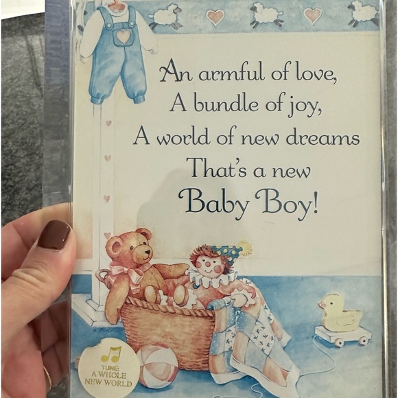 Perfect gift for a new baby boy musical frame with song - Picture 1 of 3
